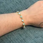 Brazalete corazones Larimar