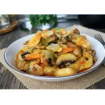 Poisson Salé Sauté aux Poivrons