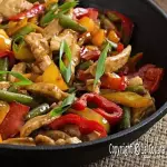 wok de pasta con pollo