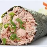 Temaki patê de salmão com cebolinha