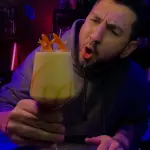Trago de flan y helado