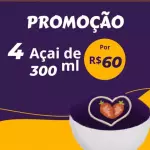 Quatro acais de 300ml