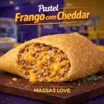 Pastel de frango com cheddar