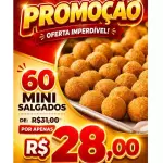 60 mini salgados