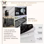 Papel adhesivo mármol negro