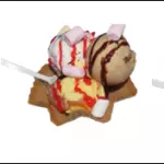 Canasta de dos bolas de helado