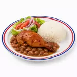Pollo al horno con lentejas