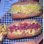PERRO CALIENTE + PAPAS F + JUGÓ CAJA
