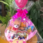 Cesta de chocolate c/ urso caramelo