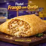 Pastel de frango com queijo