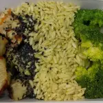 Batata doce, Arroz verde, Brócolis