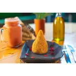 Coxinha de tofu com palmito e alho poro