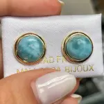Zarcillos de Larimar 10mm