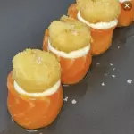 Salmão com tempurinha de queijo coa