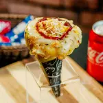 Cone Pizza Frango Crocante