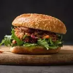hamburguesa tocino con papas