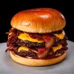 1/4 libra Doble con bacon