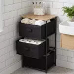 Organizador con cajones negro