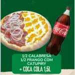 1/2 CALABRESA 1/2 FRANGO + coca