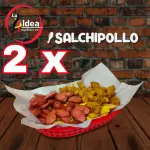 2 SALCHIPOLLOS + 1 MARACUYA DE LITRO