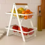 Cesta de 2 niveles blanca