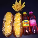 Dúo Perro+papa+bebida