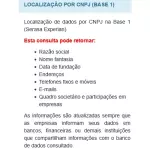 LOCALIZAÇÃO POR CNPJ (BASE 1)