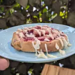 Rollito de frambuesa y choco blanco