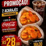 2 acarajés + refri 500ml