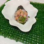temaki ceviche mix tilapia e salmão