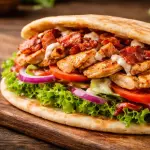 Beirute de frango com Becon