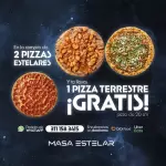 2 pizzas estelares y 1 gratis