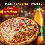 Pizza GG 4 Sabores + Kuat 2 L