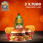 2 X.TUDO + FRITAS + REFRI 1L