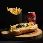 Cachorro Quente Duplo + Frita + Lata