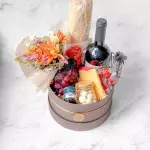 Cesta Queijos e Vinho
