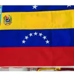 Bandera con 7 estrellas y escudo