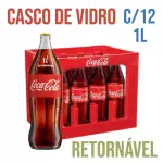 Cx Coca Cola de 1 litro C/12 (VIDRO)