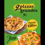2 Pizzas grandes x 120 Bs