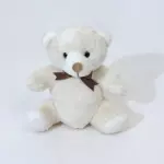 Pelucia Urso Branco Laço 17cm