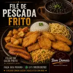 FILÉ DE PEIXE FRITO/ FILÉ DE PESCADA