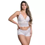 Conjunto Renda na cor Bege .