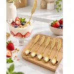 Set 6 cucharas Gold Pluma