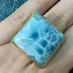 Anillo cuadrado Larimar