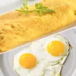 Omelet/ spiegelei met brood
