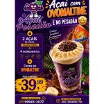 2 açaí de 500 creme de ovomaltine