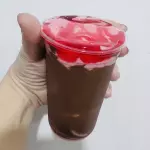 MORANGO AO LEITE COM NUTELLA