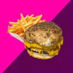 Burger Cheddar Doble con Fritas