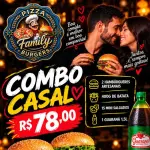 Combo Casal Na Caixa De Pizza
