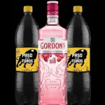 Gin gordons pink c/ 2 tonicas